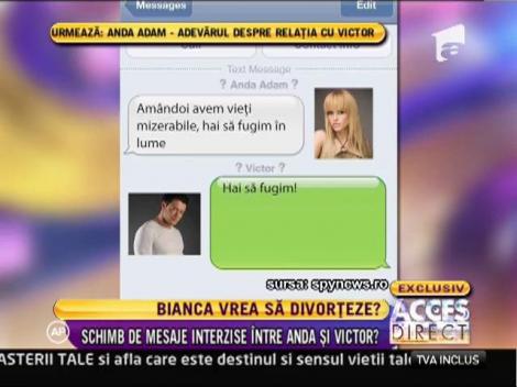 Schimb de mesaje interzise între Anda Adam şi Victor. Căsnicia Biancăi, pe muchie de cuţit!
