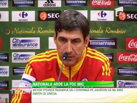 Piţurcă le-a transmis jucătorilor să joace fără frică în meciul cu Grecia