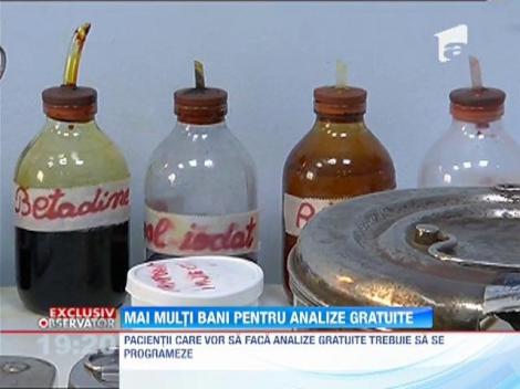 Mai mulţi bani pentru analize gratuite