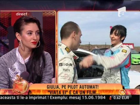 Giulia a fost copilotul lui Vali Porcisteanu şi s-a plimbat cu peste 250km/h!