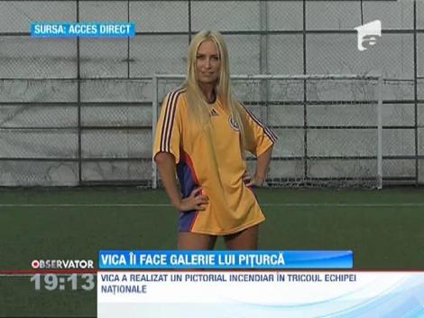 Vica Blochina, pictorial sexy pentru naţionala lui Piţurcă