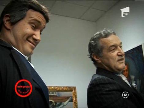 Gigi Becali, faţă în faţă cu sosia lui