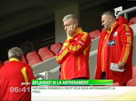 Tricolorii au avut parte de aplauze şi la sosirea în Grecia, şi la antrenament