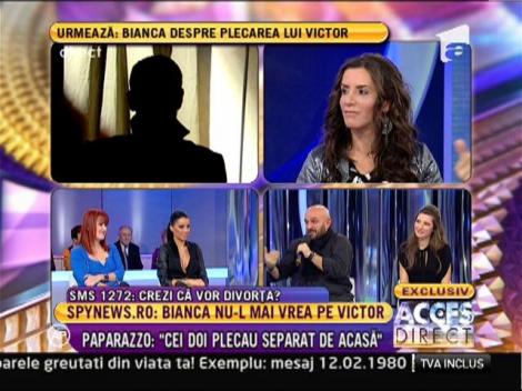 Paparazzo: "Bianca şi Victor plecau separat de acasă"