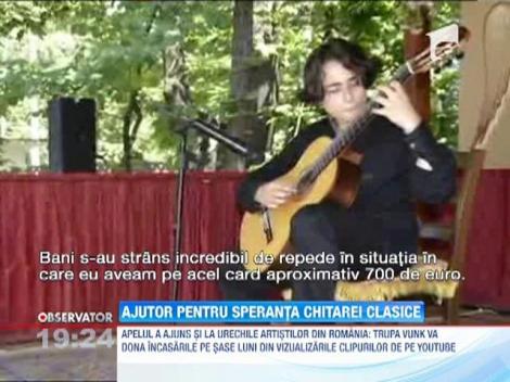 Ajutor din partea artiştilor pentru Ioan, speranţa chitarei clasice