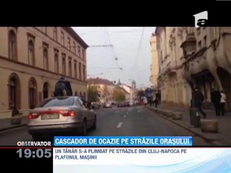 Cascador de ocazie pe străzile orașului