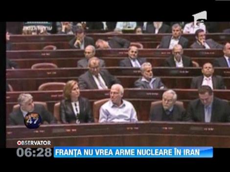 Franţa nu vrea arme nucleare în Iran