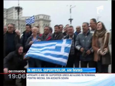 Aproximativ 1700 de suporteri greci vor asista la meciul de pe Arena Naţională