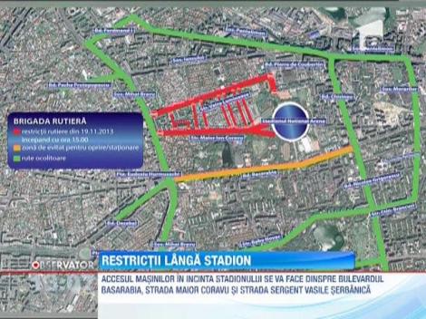Restrictii lângă Arena Naţională