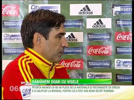 Victor Piţurcă dă vina pe arbitraj pentru ratarea calificării la Mondiale