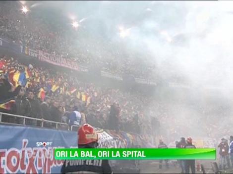 Fanii care au aruncat cu torţe aprinse pe teren au fost amendaţi