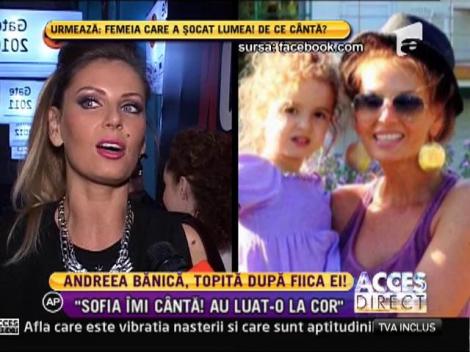 Fiica îşi urmează mama! Andreea Bănică: "Sofia cântă în cor!"