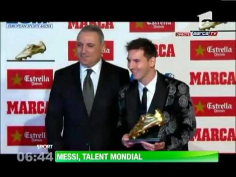 Messi, în costum înflorat la gala de decernare a Ghetei de Aur
