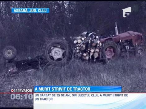 Un bărbat de 35 de ani din judeţul Cluj a murit stivit de tractor