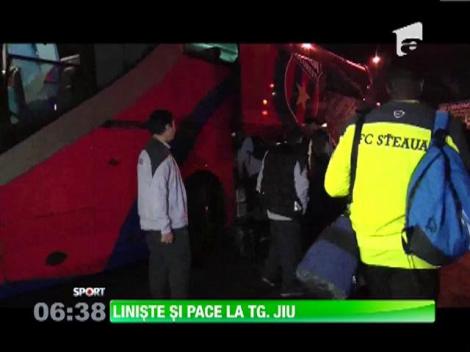 Steaua a ajuns la Târgu-Jiu într-un anonimat total