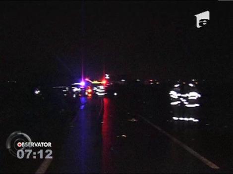 Accident rutier grav pe Drumul European 85! Două TIR-uri s-au ciocnit violent