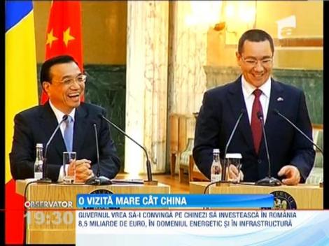Premierul Chinei însoţit de 400 de oameni de afaceri a ajuns în România