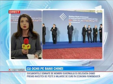 Chinezii vor face investiţii de peste 8 miliarde de euro în economia românească