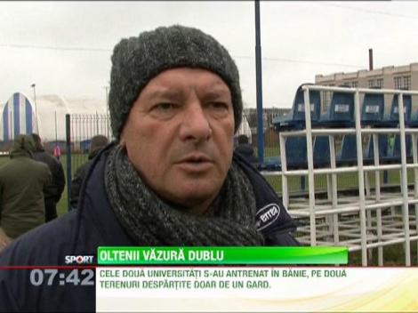 Cele două echipe din Craiova se antrenează pe acelaşi stadion