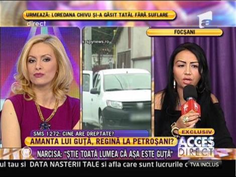 Narcisa: "Guţă se îndrăgosteşte repede şi îi trece repede"
