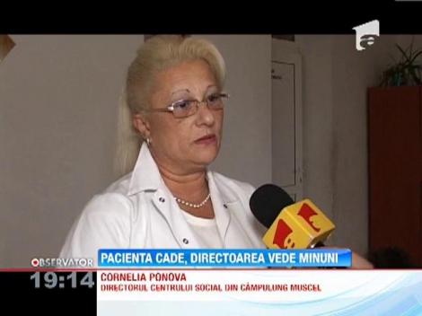 Pacienta cade, directoarea centrului social din Câmpulung Muscel vede minuni