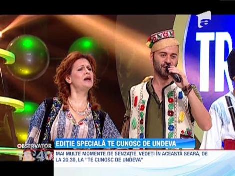 Ediţie specială "Te cunosc de undeva!", în această seară! Folclor din belșug și... un sărut de senzație între Buză și Barabancea!