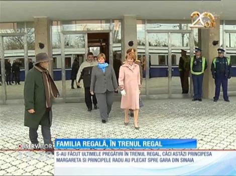 Familia regală, în trenul regal