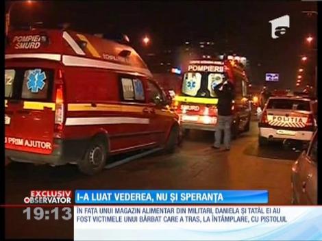 Tânără împuşcată în ochi de pistolarul din Militari a rămas cu doar speranţa