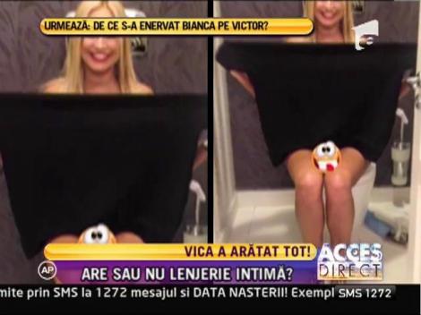 Vica Blochina s-a fotografiat provocator la toaleta!