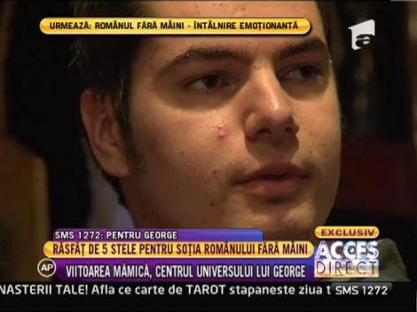 George, românul care s-a născut fără mâini,  și-a răsfățat soția!