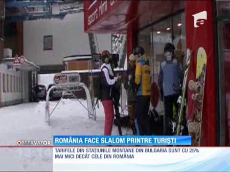 România face slalom printre turişti! Peisajul, singurul avantaj al pârtiilor noastre