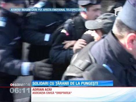 Protestarii din Capitală sunt solidari cu cei din Pungeşti