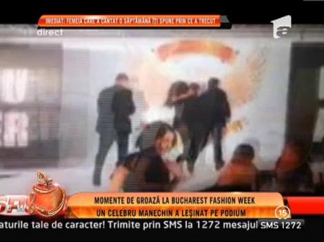 Momente de groază la Bucharest Fashion Week! Un manechin celebru a leşinat pe podium!
