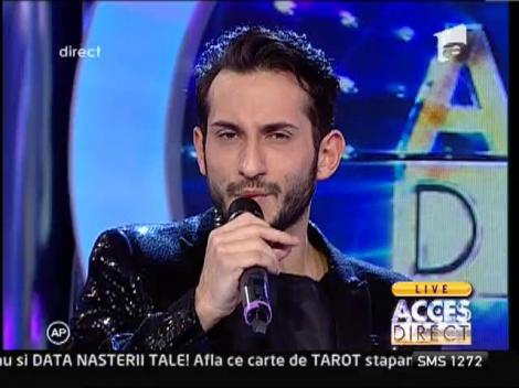 "Sunt mai emoţionat decât la X Factor"! Paolo Lagana a uitat versurile în timpul interpretării melodiei "Mad World", la Acces Direct!
