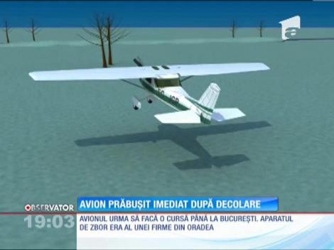 Un avion de mici dimensiuni s-a prăbuşit, imediat dupa decolare, pe aerodromul din Târgu Mureş