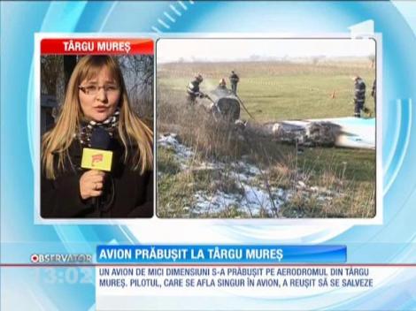 Un avion s-a prăbuşit pe aerodromul din Târgu Mureş
