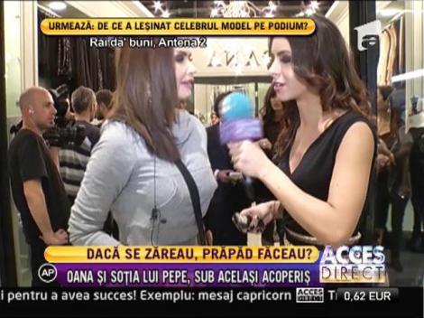 Oana Zăvoranu şi soţia lui Pepe, întâlnire de gradul zero