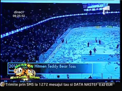Smiley News: 26.000 de ursuleţi de pluş aruncaţi pe gheaţă