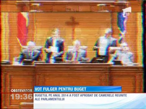 Vot fulger pentru bugetul pe anul 2014