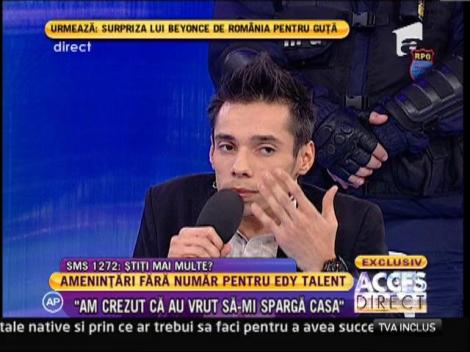 Edy Talent, ameninţat la telefon de un necunoscut: "Nu am dormit toată noaptea"