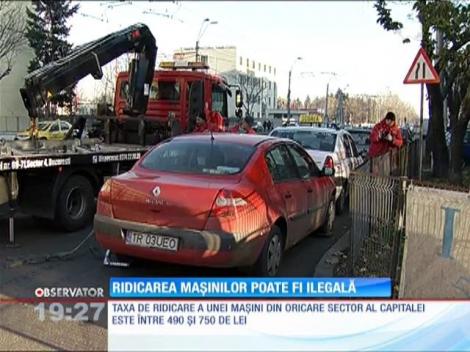 Ridicarea de maşini în Capitală ar putea fi ilegală