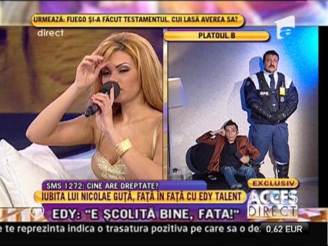 Iubita lui Nicolae Guţă, discuţie aprinsă cu Edy Talent