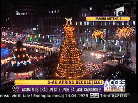 S-au aprins luminile de Crăciun, in Bucuresti
