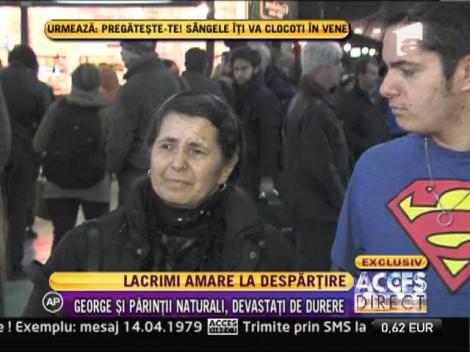 Părinţii naturali ai lui George, chitaristul fără mâini, devastaţi de durerea despărţirii de fiul lor