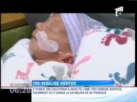 O femeie a adus pe lume tripleţi identici, la o maternitate din California