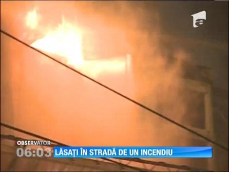 Un incendiu violent a izbucnit în casa unor familii nevoiașe din Capitală