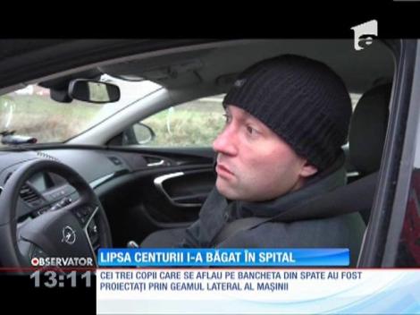 Trei copii au scăpat cu viaţă dintr-un accident rutier
