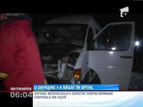 Depăşire periculoasă. 9 persoane au ajuns la spital