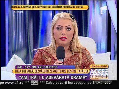 Fiica lui Guţă, dezvăluiri zdrobitoare: "Soţul sare să dea în mine de faţă cu cei mici!"