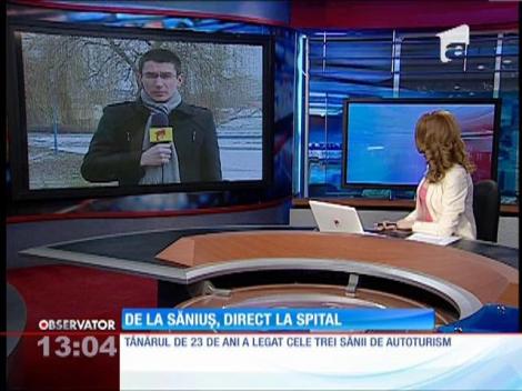 Adolescent, transportat direct la spital